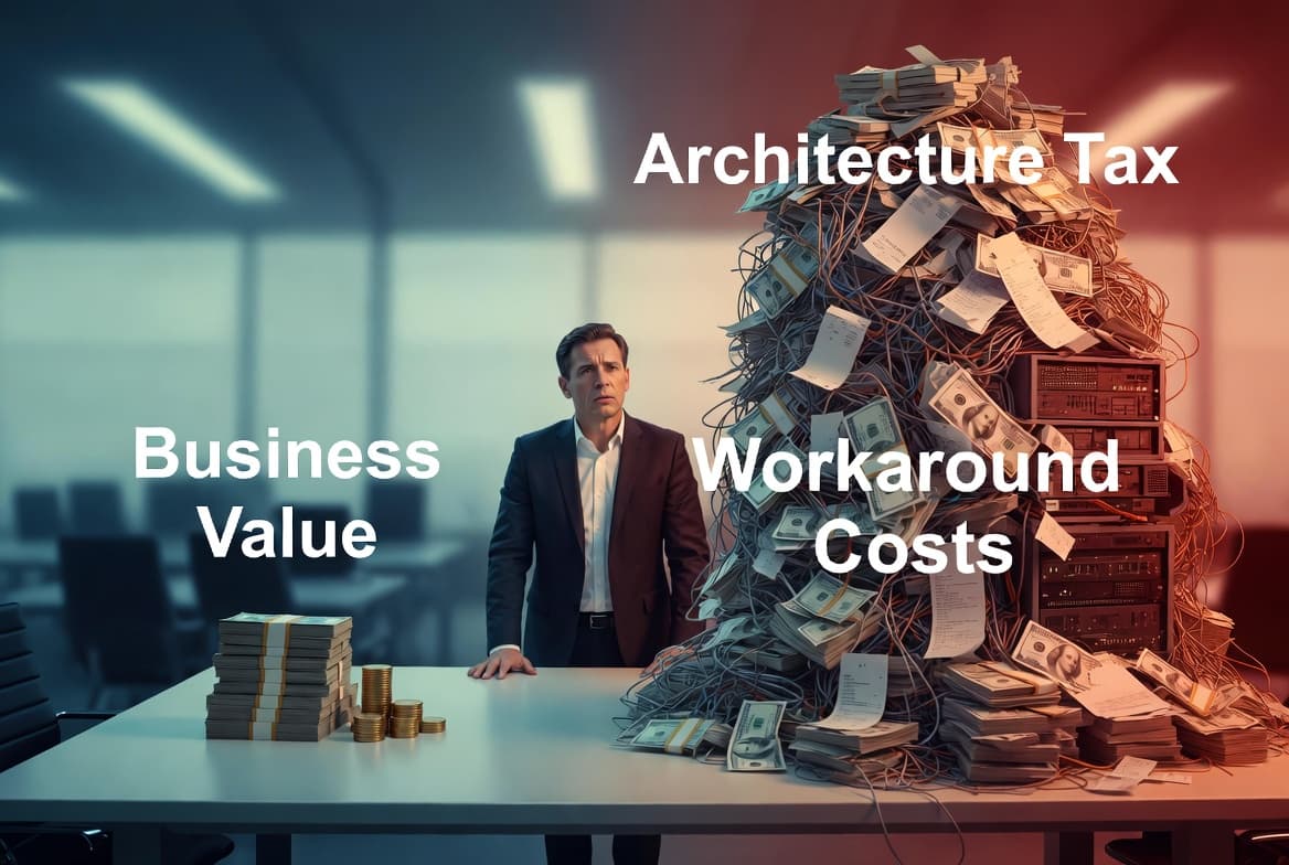 The Architecture Tax — Why Enterprise Software Is Expensive, and Why AI Won't Fix It